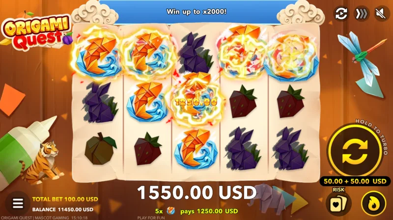 Origami Quest - iso voitto peruspelissä